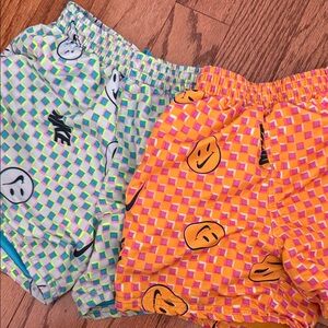 Nike Smiley Face Checkered Shorts Set